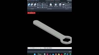 Spanner 3d tutorial in autocad  full video of spanner drawing shorts [upl. by Reider]