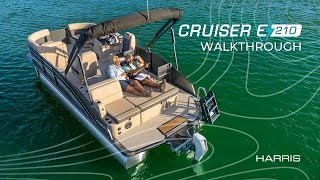 Electric Pontoon Boat Walkthrough  Harris Cruiser E210 [upl. by Peednas52]