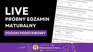 Próbna matura z matematyki 2024 Live maturalny Poziom podstawowy [upl. by Nathan]