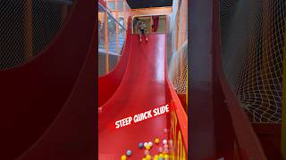 Steep Quick Slide at Keiki Kingdom Indoor Playground [upl. by Horter]