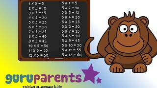 Times Tables Song 5 Slow Version  Multiply by 5 for beginners [upl. by Nameerf315]