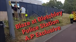 FIRE at Bletchley Police Station 3 July 2023 [upl. by Karilla]