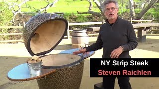 Smoked Strip Steak By Steven Raichlen  Komodo Kamado [upl. by Vaden]