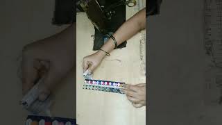 DIY Home made Fabriclace Cowrie shells se necklace banaye Abhiras craft amp stitching [upl. by Leandro]