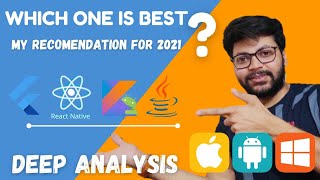 Java vs Kotlin vs Flutter vs React Native  Complete Guide for 2021 [upl. by Fuhrman]