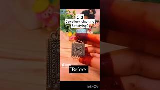 Oxidized jewellery cleaning video jewellery cleaninghacks jhumkagirare jhumka [upl. by Dahraf275]