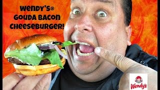 Wendys® New Gouda Bacon Cheeseburger REVIEW [upl. by Odarnoc480]