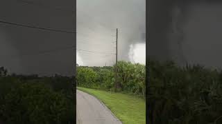 Tornado Rips Across Road in Clewiston Ahead of Milton Landfall [upl. by Ohaus]