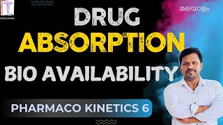 Bioavailability of drugs Absorption of Drugs Pharmacology Pharmacokinetics Malayalam 6 [upl. by Corsetti]