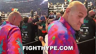 TYSON FURY IMMEDIATE REACTION AFTER CANELO STOPS BILLY JOE SAUNDERS amp BREAKS HIS FACE [upl. by Amoreta]