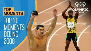 Top 10 Olympic Moments Beijing 2008  Top Moments [upl. by Hayimas]