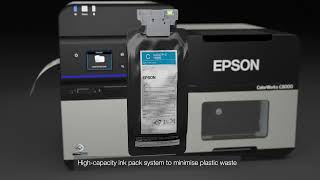 Look at epson C8000 Innovative Design Ink Pouches Label Unwinder Easy How to Tips amp Tricks 3labels [upl. by Tizes546]