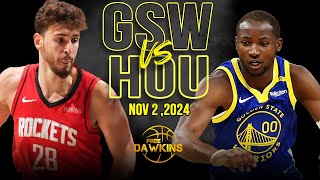 Golden State Warriors vs Houston Rockets Full Game Highlights  Nov 2 2024  FreeDawkins [upl. by Seys86]