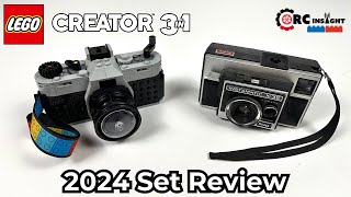 LEGO Creator 3 in 1 Retro Camera Review 2024 Set 31147 [upl. by Dadinirt]