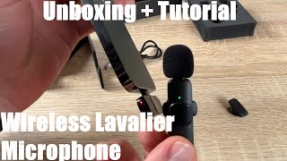 Wireless Lavalier Microphone for iPhone Lapel Microphone Wireless Microphone Unboxing amp instructions [upl. by Bebe913]