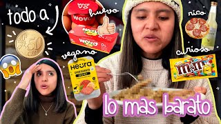 Comiendo lo MÁS BARATO del supermercado  ¡TODO A MENOS DE 1 EURO  Alessandra Ccora [upl. by Edmea]