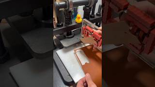 Using the clicker press satisfying leather leathertok leatherworker leatherpunch leatherasmr [upl. by Asenej]