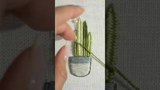 Embroidering Succulents with Woven Picot Stitch shorts 3dembroidery succulent threadart [upl. by Felizio]