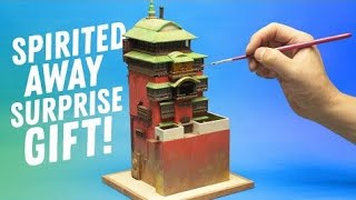 Surprising my girlfriend with this Spirited Away Bathhouse replica [upl. by Tlaw]