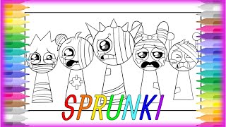 Incredibox Sprunki New Coloring Pages  How to Color SPRUNKI ORIGINAL [upl. by Ecyob]