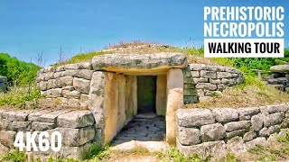 4K60 The Tumulus of Bougon  Prehistoric Necropolis France  Walking tour [upl. by Ayidan]