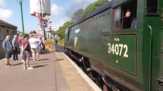 SR Battle of Britain Class No 34072 257 Squadron at Swanage [upl. by Bolte]