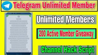 How to add Unlimited Member in Telegram Channel  Increase Telegram channel Members 2020 [upl. by Annola717]