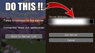 How To Fix Minecraft Error Connection timed out getsockopt  Latest 2024 [upl. by Ailssa]