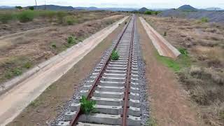 Trilhos na Ferrovia Oeste Leste FIOL lote 5 GuanambiBA [upl. by Namyl632]