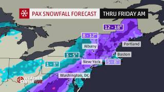 Winter Storm Pax Forecast Ice Rain Snow for DC Virginia NC [upl. by Eryn]