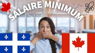 Evolution du salaire minimum au Quebec au Canada [upl. by Moina660]