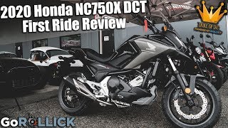 2020 HONDA NC750X DCT FIRST RIDE REVIEW COMMUTER DREAM BIKE [upl. by Ydnih]