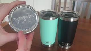 Compairing a Real Vs Fake Yeti Tumbler How to spot the difference [upl. by Annaegroeg]