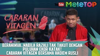 BeraninyaNabila Razali Tak Takut Dengan Puluhan Ekor Katak  Cabaran Vitagen Bersama Haqiem Rusli [upl. by Enirrok]