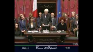 Presidente Mattarella Giuramento in Parlamento  Video Messaggio [upl. by Stacia984]