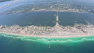 Navarre Beach in 60 seconds  Gulf Islands Seashore to the Bridge and Pier from 3000  4K Aerial [upl. by Duile36]