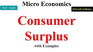 Consumer Surplus Consumer Surplus economics consumer surplus in hindi micro economics [upl. by Wheeler464]