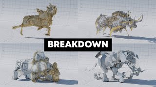 Breakdown MechZoo  Deformers and Path Tracing [upl. by Smailliw]