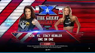 10 NXT WWE 2K24 UNIVERSE  Lita vs Stacy Keibler THE GREAT AMERICAN BASH [upl. by Eisenstark95]