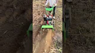 Huijia micro tillage Diesel fourwheel drive rotary tillage ditching cuttingbody machineviralvideo [upl. by Aronoel]