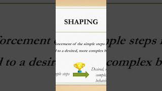 Mastering Shaping A Key to Effective Behavioral Training psychology [upl. by Eimoan]