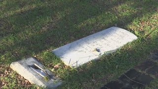 Law enforcement investigating vandalism to graves in Newport [upl. by Burta]