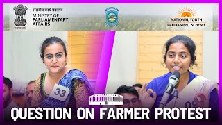 National Youth Parliament 2024  Question on Farmer Protest  BSSS [upl. by Kirwin972]