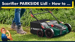 PARKSIDE Electric Scarifier  Aerator from Lidl how to scarify the lawn [upl. by Geilich]