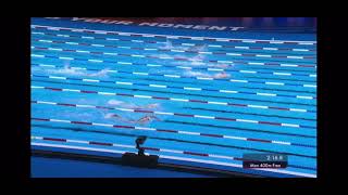 Luka Mijatovic 400 freestyle at Olympic Trials prelims [upl. by Annis]