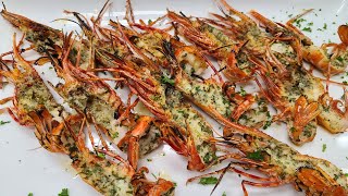 【ボタン海老のガーリック・バター焼き】Baked Botan Shrimp with Garlic Lemon Butter Sauce [upl. by Malha]