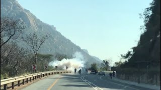 Cash in transit vehicle bombed on N4 Crocodile Gorge Mpumalanga [upl. by Manard]