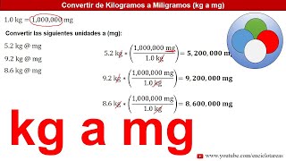 Kilogramos a Miligramos kg a mg  EJERCICIOS RESUELTOS [upl. by Annaiel]