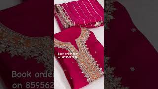 Gotta design with beautiful gajji silk suits suitsfashionviralvideo [upl. by Analaf]