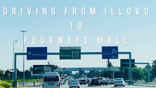 Illovo to Fourways Mall  Driving video  Johannesburg South Africa [upl. by Leiser69]